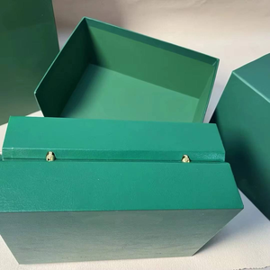 Green Custom <b>Watch</b> Box with Protective Leather and Velvet Material High End Brands Packaging <b>Case</b> with Certificate Book - Product Image 6