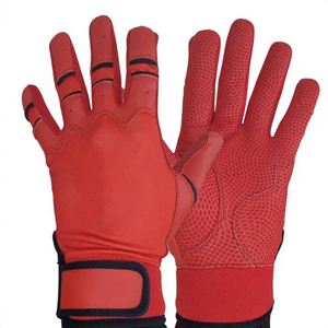 Guantes de Béisbol de Cuero de Alto Rendimiento con Cierre de Gancho y Bucle, Color Personalizado, Duraderos, Cómodos, con Puño Corto para Entrenamiento - Product Image 1