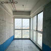 Ventana Corredera de Aluminio con Doble Vidrio Templado Horizontal Moderna de Tamaño Personalizado, con Cerradura Antirrobo, Seguridad y Protección Contra Incendios para Exteriores