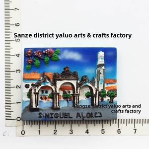 Venta al por Mayor Transfronteriza de Adhesivos Magnéticos para Refrigerador Pintados con Resina, Estilo Europeo, 7-9cm, Recuerdo Turístico Decorativo - Product Image 6
