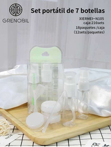 Set di flaconi da viaggio 7 x 216 ml, formato mini per la bellezza in movimento - Product Image 3