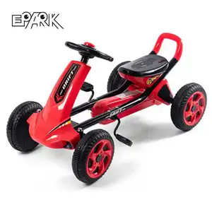 Pedal de cuatro ruedas para Kart, Pedal de pie negro, palanca de freno de goma, juguete de conducción para Go Kart, coche para niños