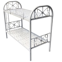 Cama Litera Moderna con Estructura de Hierro para Adultos y Niños, Resistente, Portátil, Tamaño Individual, Fácil de Guardar, Ideal para Salas de Estar, Hoteles y Escuelas