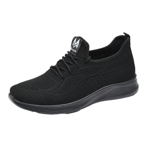 Chaussures de marche légères et respirantes en maille tendance pour hommes – Mocassins noirs élégants pour l'automne - Product Image 1