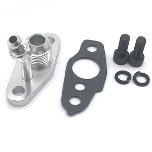 ターボビレットオイルフィード & ドレインフランジトヨタCT20 CT26 4AN 10AN M8 X 1.25mm用 - Product Image 1