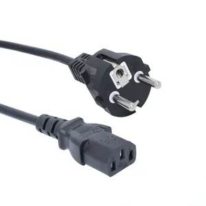 CEE7 VDE Standaard Europa Schuko 3pin aarding elektrische kabel plug