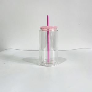 Vaso de Vidrio de Doble Pared de 12 oz/15 oz con Tapas de Plástico, Fácil de Usar para Hacer Bolas de Nieve Personalizadas para Regalos - Product Image 3