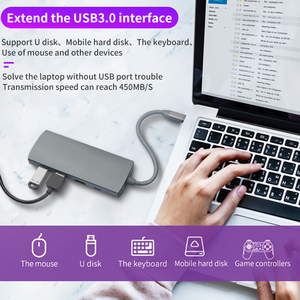 9 trong <span class=keywords><strong>1</strong></span> loại C <span class=keywords><strong>HUB</strong></span> <span class=keywords><strong>USB</strong></span> <span class=keywords><strong>3</strong></span>.0 RJ45 SD TF đa cổng Docking Station máy tính xách tay <span class=keywords><strong>Network</strong></span> Adapter - Product Image 6