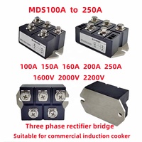 (Type I) Réchaud électromagnétique commercial MDS100A 150A 160A 200A 250A 1600V 2000V 2200V Module pont redresseur triphasé