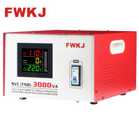 FWKJ SVC TND-3000VA 3KVA Régulateur de tension automatique monophasé CA avec affichage numérique pour appareils électroménagers