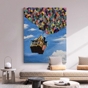 Up Movie Inspired Hand Painted Oil Painting Cartoon Abstract Art 3D Effect Wall Decor For Living Room Or Childrens Room - Product Image 2