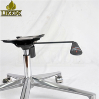 Base de chaise pivotante et inclinable en alliage d'aluminium à cinq étoiles, réglable en hauteur, avec roulettes