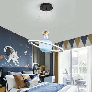 Lustres LED Terre lune lampe enfants veilleuse galaxie lampe 5.9 pouces 16 couleurs Space Star Astronaute cadeau pour enfants/lui/elle - Product Image 1