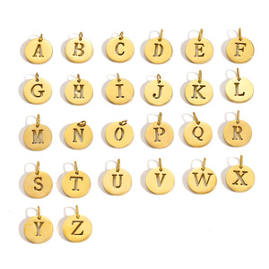 Acier inoxydable aucun ternissement évider lettre initiale Alphabet numéro breloque <span class=keywords><strong>pour</strong></span> collier à faire soi-même Bracelet boucle d'oreille <span class=keywords><strong>fabrication</strong></span> de <span class=keywords><strong>bijoux</strong></span> - Product Image 3