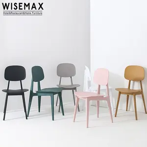 Chaise de salle à manger en plastique, mobilier de restaurant moderne coloré, chaise à café pour la vente, nouveau,