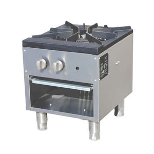 موقد غاز تجاري من الفولاذ المقاوم للصدأ مع وعاء للطبخ ومعدات مطبخ - Product Image 1