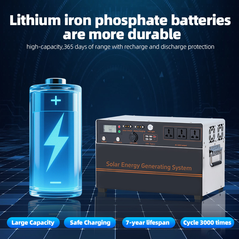 Aiya Solar Photovoltaic Power Generation System 4kW 5kWh Energy Storage Generator Emergency Mobile Portable Small Power Station · image 5