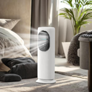 Climatiseur Ventilateur Sans Pales - Refroidisseur D'air USB Silencieux, 6 Vitesses, 7 Couleurs LED, Pour Bureau