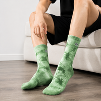 Chaussettes personnalisées tie-dye antidérapantes, colorées, tendance, décontractées, OEM ODM, logo personnalisé, 100% coton, fabricant