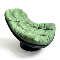 Canapé individuel moderne personnalisé pour salon, fauteuil lounge en tissu givré avec coussin en plumes, fauteuil pivotant de loisirs