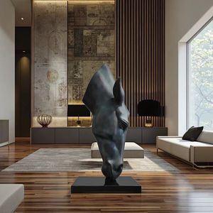 Изготовленная на заказ маленькая Античная бронзовая голова лошади бюст статуя фэн-шуй стиль лошади скульптура лица искусство для домашнего декора - Product Image 4