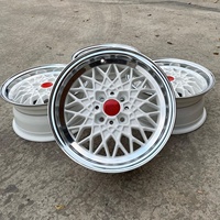 Velg Alloy Tempa 2 3 Piece Model Vintage Silver Machined Lip Kustom untuk BMW E30 E36 VW Golf Porsche 911 Model Y