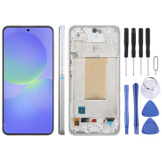 OLED Display Full Assembly with Frame for Samsung Galaxy A36 5G SM-A366B 6.67 Inch Touch Screen Digitizer Repair Parts