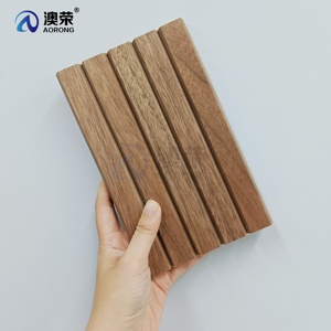 Commercio all'ingrosso MDF in <span class=keywords><strong>legno</strong></span> mezzo tondo <span class=keywords><strong>pannello</strong></span> acustico flessibile Tambour pannelli per Hotel/appartamento decorazione parete soluzione di progettazione grafica - Product Image 5