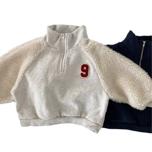 Chaquetas de bebé de otoño Imágenes de 3 6 <span class=keywords><strong>meses</strong></span> Suéter de lana empalmado Conjunto de <span class=keywords><strong>dos</strong></span> piezas con media cremallera - Product Image 5