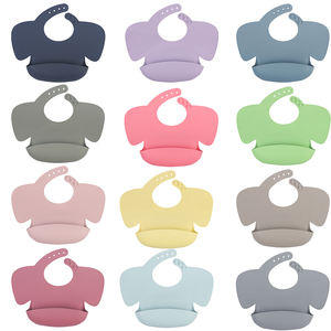 Mignon bavoir en Silicone imprimé éléphant pour bébé, bavoirs imperméables réglables pour bébé, bavoirs anti-salive doux <span class=keywords><strong>comestible</strong></span> serviette à salive - Product Image 6