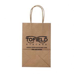 Bolsa de Papel Kraft Marrón con Diseño Personalizado al por Mayor, Logotipo Personalizado, Impresión a Color, Bolsa de Regalo para Compras, Bolsa de Embalaje con Asas Retorcidas 11 - Product Image 2