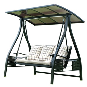 Fauteuil à bascule d'extérieur modèle Alps Swing en alliage d'aluminium, alimenté à l'énergie solaire, capacité double/triple, coussin à séchage rapide, idéal pour <span class=keywords><strong>villa</strong></span> - Product Image 5