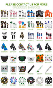 उच्च गुणवत्ता वाली गोल्फ लकड़ी हेडकवर चमड़े के गोल्फ हेडकवर कस्टम स्टाइलिश लुक गोल्फ ड्राइवर हेड कवर - Product Image 4