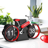 Horloge rétro numérique à rabat pour vélo, design vintage, mécanique, à piles
