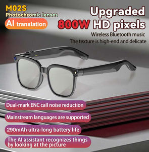 Gafas Inteligentes M02S 2026, Cámara HD <span class=keywords><strong>de</strong></span> 800W, Traducción por IA y Reconocimiento <span class=keywords><strong>de</strong></span> Objetos, Música Bluetooth, Reducción <span class=keywords><strong>de</strong></span> Ruido ENC - Product Image 1