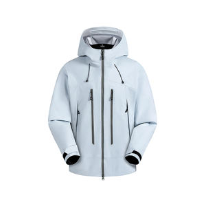 Giacca Impermeabile Arancione con Cappuccio e Zip per Escursionismo Unisex, Antivento per Arrampicata e Attività all'Aperto - Product Image 5