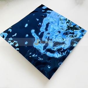 EX569 Luxury Water Ripple Stainless Steel <b>Sheet</b> Panel for Hotel Mall Interior Decoration Project - Product Image 1