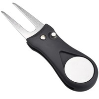 Outil de réparation de divots de golf magnétique personnalisé de haute qualité avec marqueur de balle en alliage de zinc moulé sous pression, léger et portable pour le golf en extérieur