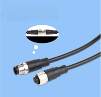 Kabel Daya USB Kustom QUANWEI M12 M16 2/3/4/5/6/7 Plug Male Konduktor Tembaga 6A Konektor DC Selubung PVC Tahan Tekanan 300V