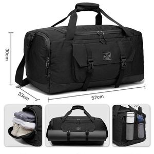 Grand sac de voyage de nuit en tissu polyester, sac de sport durable pour hommes et femmes, avec compartiment humide, idéal pour la gym et les activités de plein air - Product Image 2