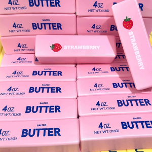 Wholesale Slow Rebound Pink Strawberry Creamy <b>Milk</b> Bar Butter <b>Stick</b> PU Anti Foam Toys Stress Ball Slow Rebound Food Toy - Product Image 2