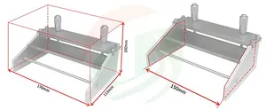 150mm genişlik Film döküm doktor bıçağı kaplayıcı kaplama makinesi bulamaç kılavuz plaka ile