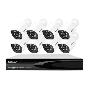 SriHome NEW 16CH 5Mp Security Camera SystemS Poe IP Outdoor CCTV NVR Network Video Recorder Kit With 8pcs SH034B