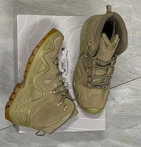 รองเท้าบูทฝึกยุทธวิธีกลางแจ้งสไตล์คลาสสิกของรัสเซีย ทำจากหนัง กันน้ำ เหมาะสำหรับเล่นกีฬา ปีนเขา พื้นยาง ขายดี เหมาะสำหรับการเดินทาง - Product Image 2