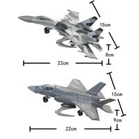Avion de chasse F-35 de l'armée de l'air à l'échelle 1/72/100, jouet militaire, modèle d'avion pour enfants, avion bombardier, blocs de construction