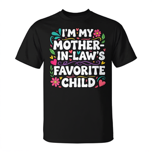 Camiseta con humor infantil: Soy el favorito de mi suegra, regalo familiar - Product Image 2