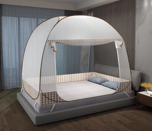 Mosquitero Plegable Tipo Yurta, Diseño Circular Moderno para el Hogar y Viajes, 100% Poliéster, Mosquitero de Verano para Cama Individual - Product Image 6