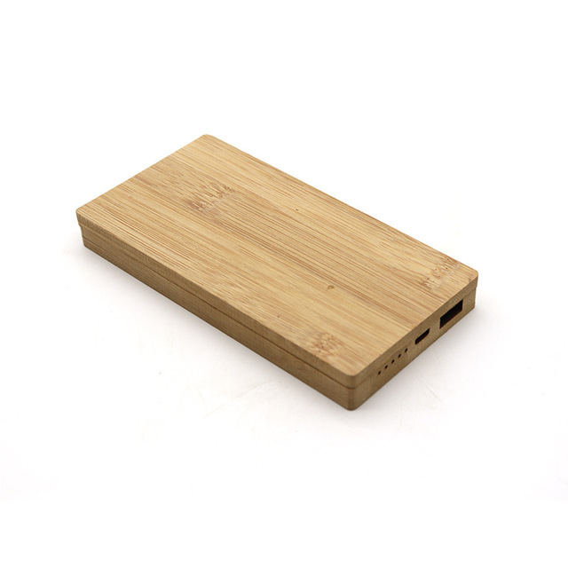 Bamboo Mobile Power Bank with Walnut Maple USB Lithium Polymer Battery Environmentally Friendly Machining Services