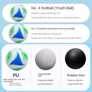 ลูกฟุต<span class=keywords><strong>บอล</strong></span> PU ขนาดมาตรฐานเบอร์ 5 สำหรับการแข่งขันลีกและการฝึกซ้อมระดับมืออาชีพ พร้อมโลโก้แบบกำหนดเอง - Product Image 3