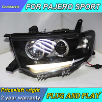 Lampe frontale yeux d'ange LED pour Mitsubishi Pajero Sport, Montero Sport, native Pajero, 2009-2014